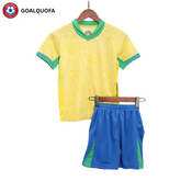 Kid's Brazil Home Jerseys Kit Copa América 2024