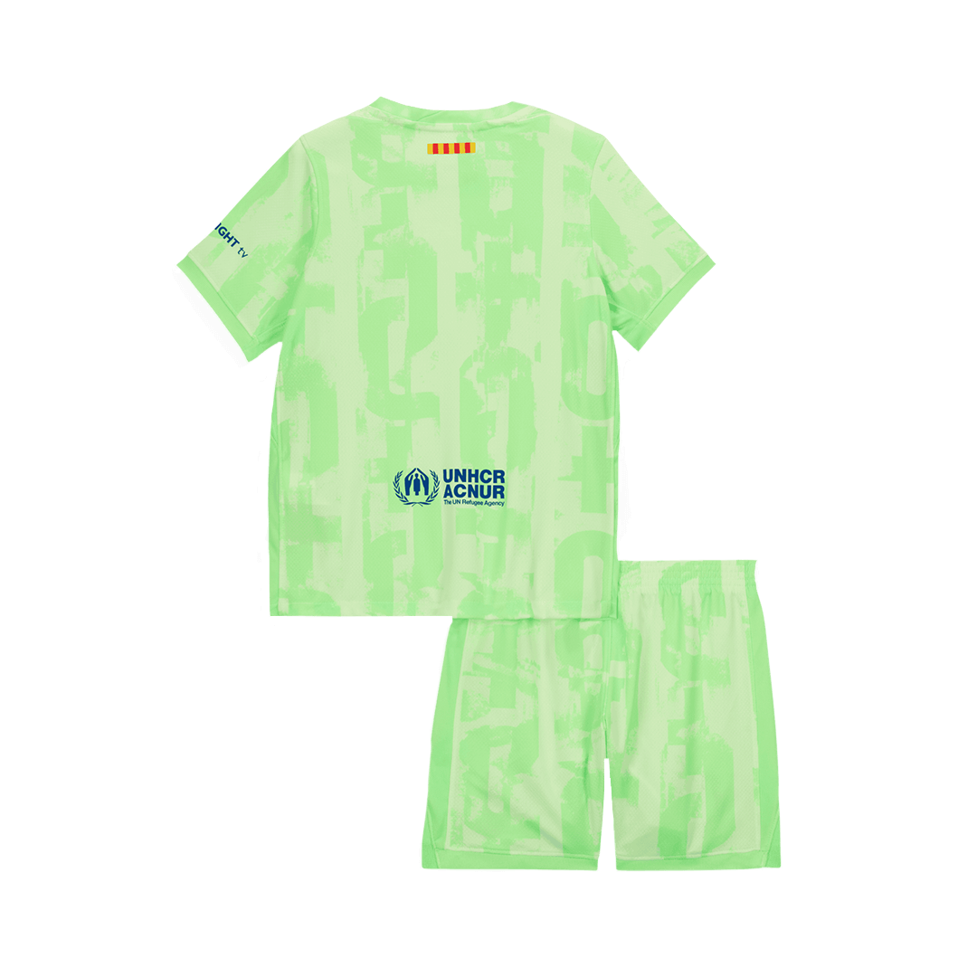 Kid's Barcelona Third Away Jersey Kit(Jersey+Shorts) 2024/25-The Jerseys Shop