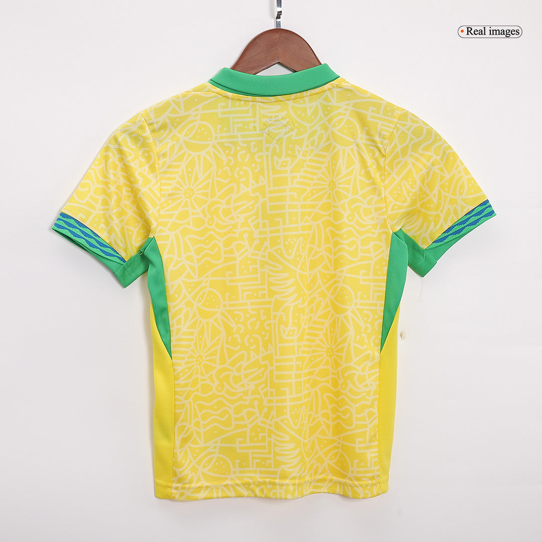 Kid's Brazil Home Jerseys Kit Copa América 2024