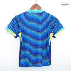 Kid's Brazil Away Jerseys Kit(Jersey+Shorts) Copa América 2024-The Jerseys Shop