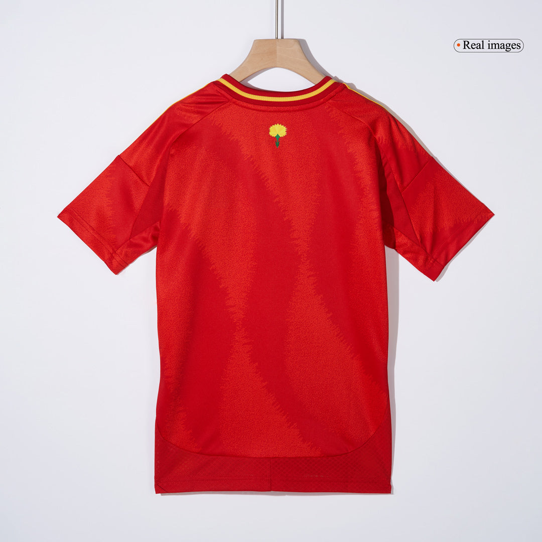 Kid's Spain Home Jerseys Kit(Jersey+Shorts) Euro 2024-The Jerseys Shop